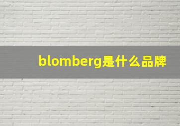 blomberg是什么品牌