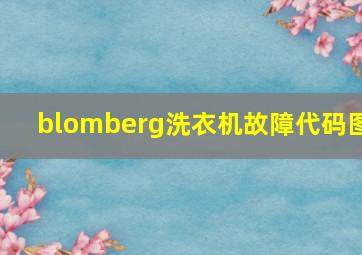 blomberg洗衣机故障代码图