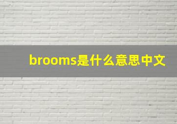 brooms是什么意思中文