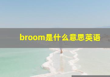 broom是什么意思英语