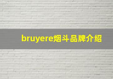 bruyere烟斗品牌介绍