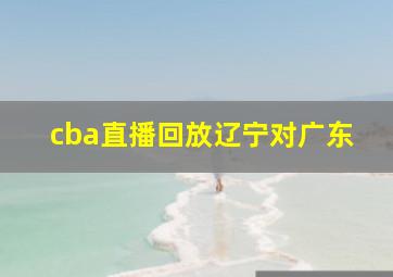 cba直播回放辽宁对广东