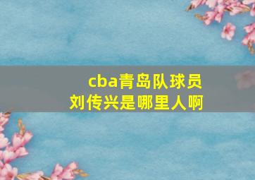 cba青岛队球员刘传兴是哪里人啊