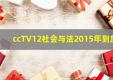 ccTV12社会与法2015年到放