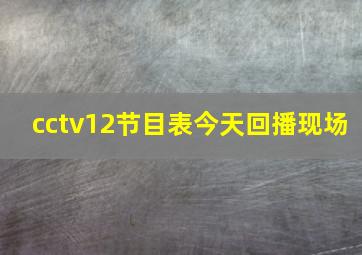 cctv12节目表今天回播现场