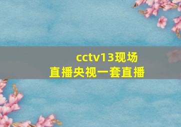 cctv13现场直播央视一套直播