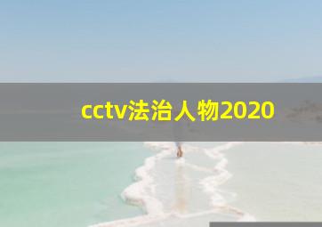 cctv法治人物2020