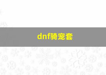 dnf骑宠套