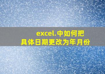 excel.中如何把具体日期更改为年月份