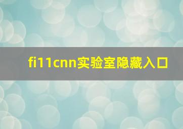 fi11cnn实验室隐藏入口