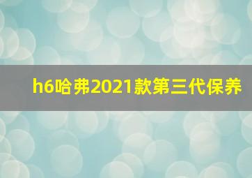 h6哈弗2021款第三代保养