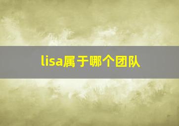 lisa属于哪个团队