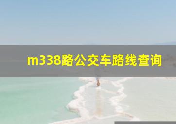 m338路公交车路线查询