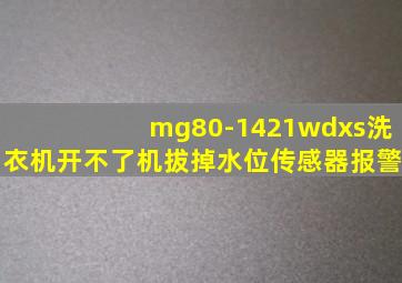 mg80-1421wdxs洗衣机开不了机拔掉水位传感器报警