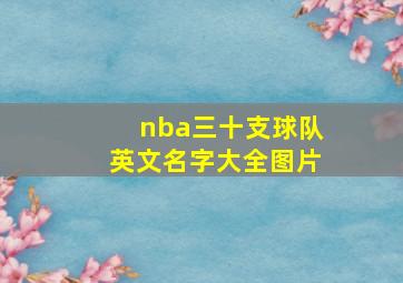 nba三十支球队英文名字大全图片