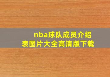 nba球队成员介绍表图片大全高清版下载