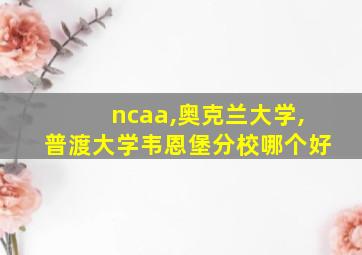 ncaa,奥克兰大学,普渡大学韦恩堡分校哪个好