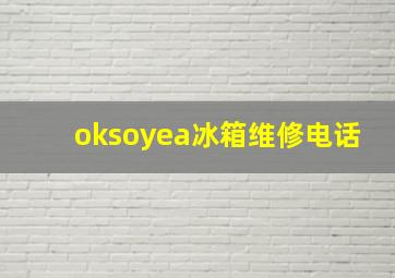 oksoyea冰箱维修电话