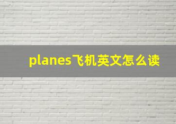 planes飞机英文怎么读