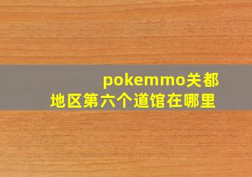 pokemmo关都地区第六个道馆在哪里