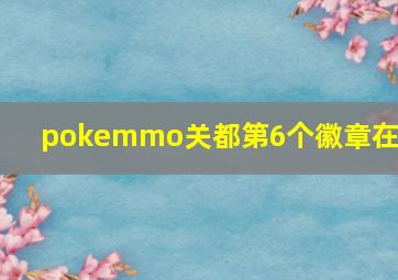 pokemmo关都第6个徽章在哪