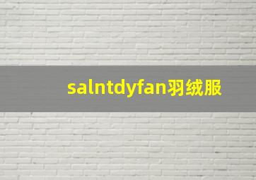 salntdyfan羽绒服