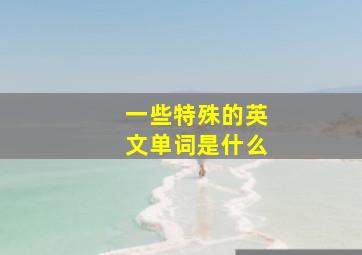 一些特殊的英文单词是什么