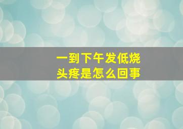 一到下午发低烧头疼是怎么回事