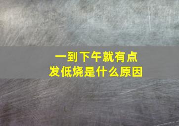 一到下午就有点发低烧是什么原因