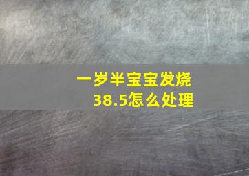 一岁半宝宝发烧38.5怎么处理