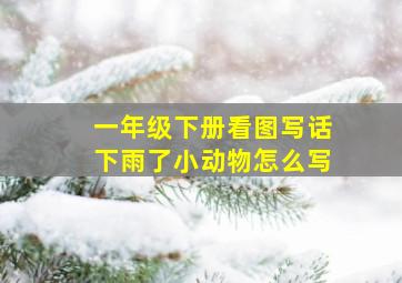 一年级下册看图写话下雨了小动物怎么写