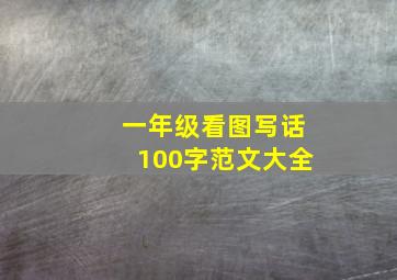 一年级看图写话100字范文大全