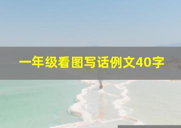 一年级看图写话例文40字