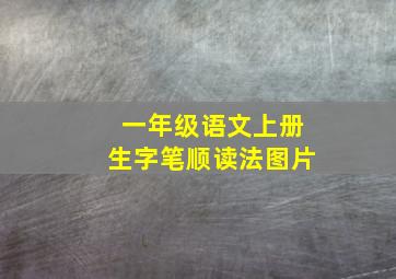 一年级语文上册生字笔顺读法图片