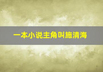 一本小说主角叫施清海