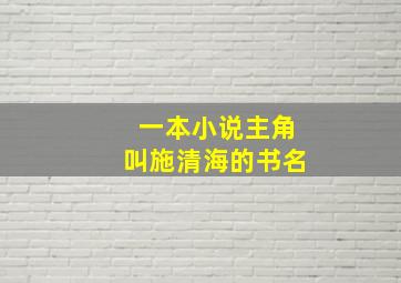 一本小说主角叫施清海的书名