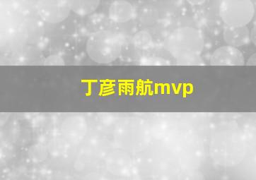 丁彦雨航mvp