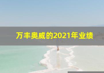 万丰奥威的2021年业绩