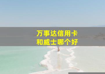 万事达信用卡和威士哪个好