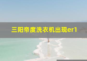 三阳帝度洗衣机出现er1