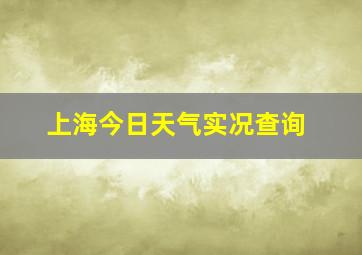 上海今日天气实况查询