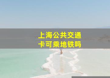 上海公共交通卡可乘地铁吗