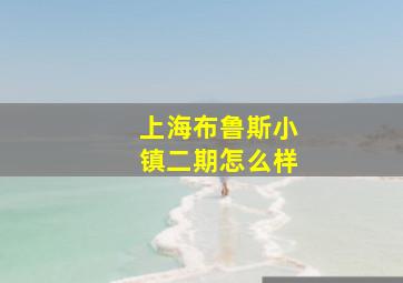 上海布鲁斯小镇二期怎么样