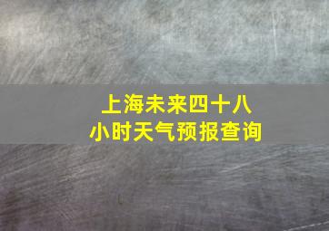 上海未来四十八小时天气预报查询