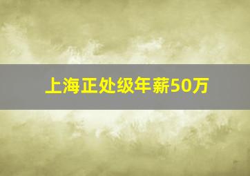 上海正处级年薪50万