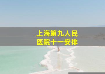 上海第九人民医院十一安排