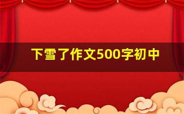 下雪了作文500字初中