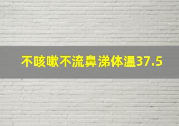 不咳嗽不流鼻涕体温37.5