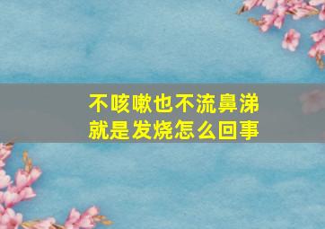 不咳嗽也不流鼻涕就是发烧怎么回事