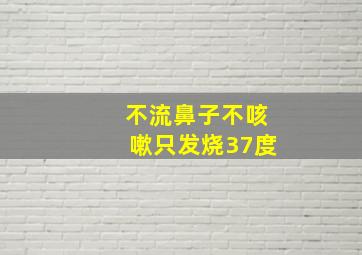 不流鼻子不咳嗽只发烧37度